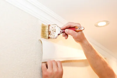 Pose de papier peint à la Ferté-en-Ouche — revêtements muraux et toiles de verre